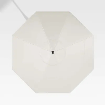 9' Round Sunbrella ® White Sand Outdoor Patio Umbrella Canopy