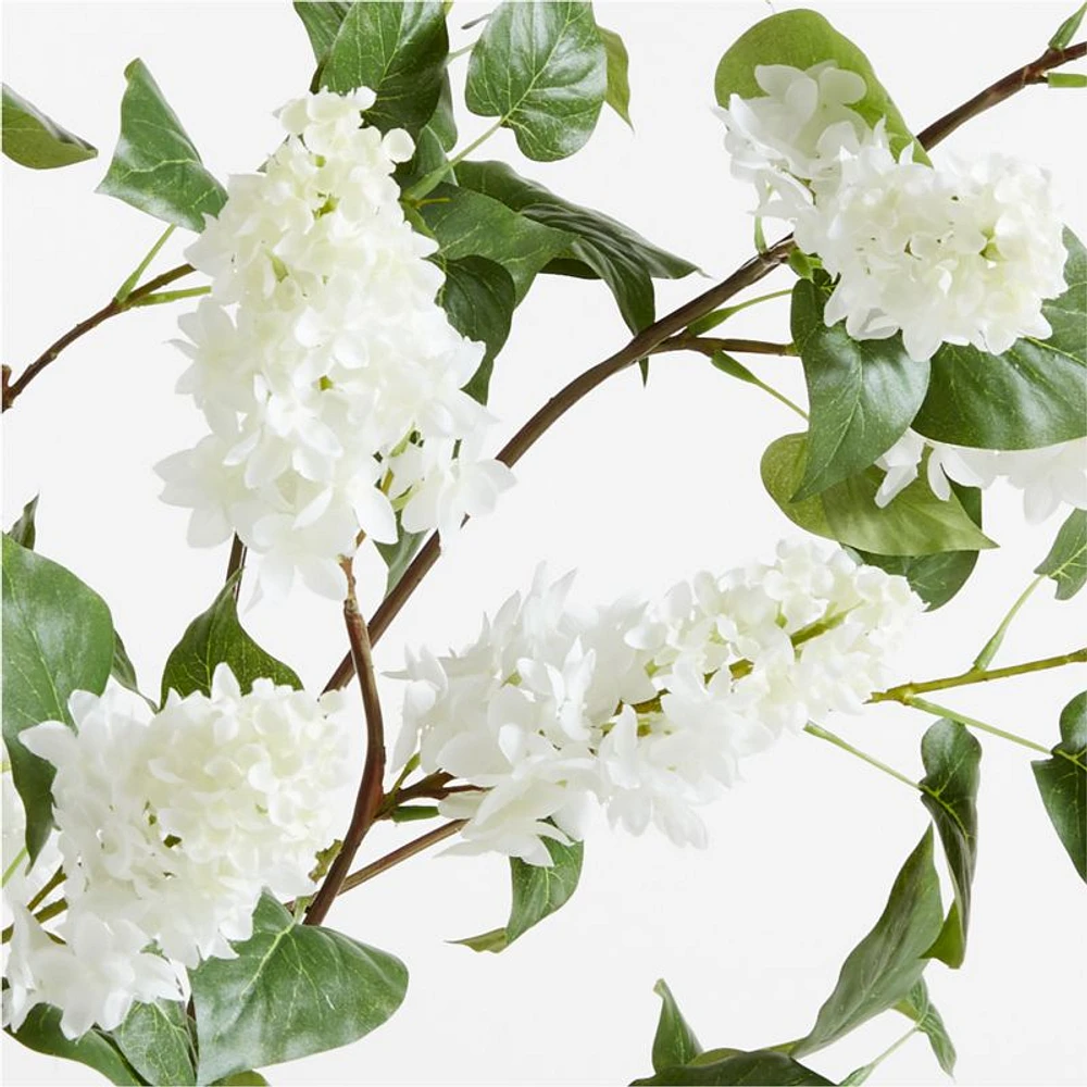 Faux White Lilac Spray 50" by Abigail Ahern