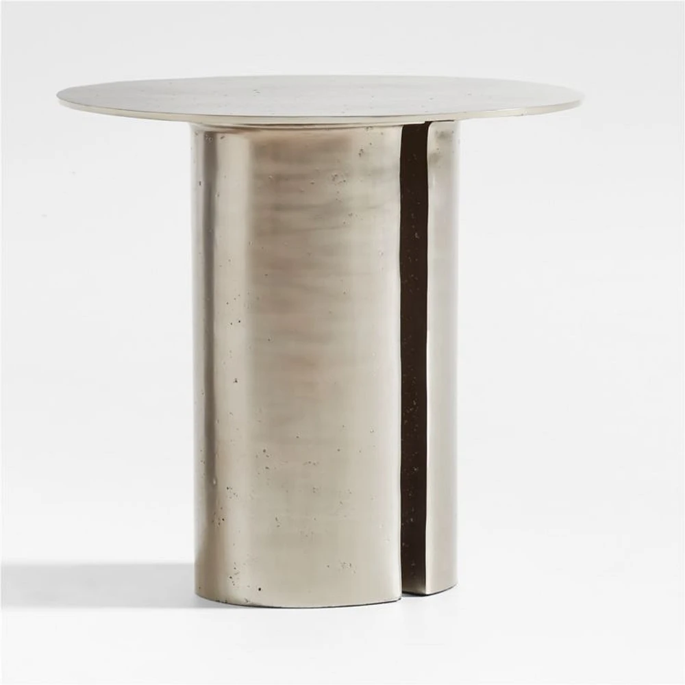 Argent Metal 20" Side Table by Athena Calderone