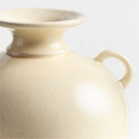 Ephemere Light Beige Ceramic Vase 14" by Athena Calderone