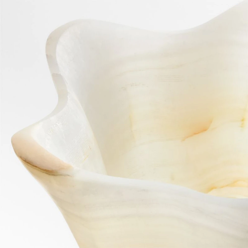 Fleurissant Warm White Onyx Table Lamp by Athena Calderone 9.9"
