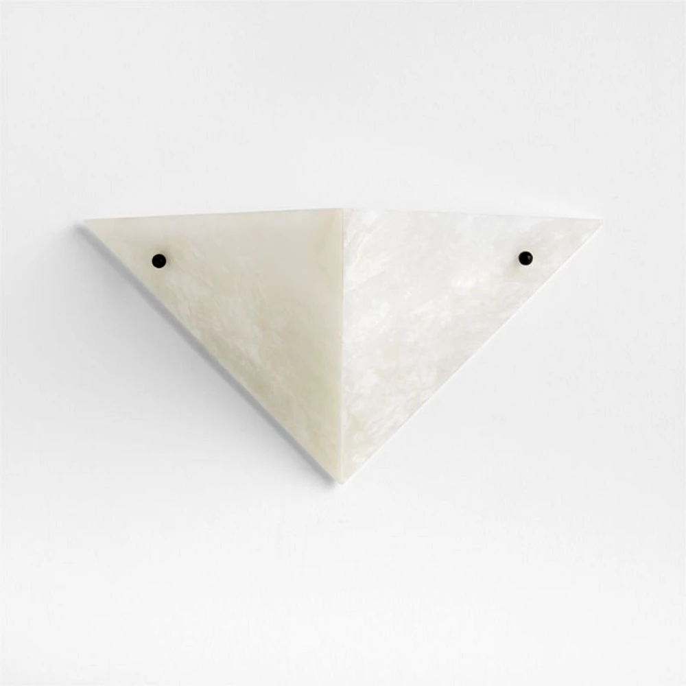 Onirique White Alabaster Wall Sconce Light by Athena Calderone