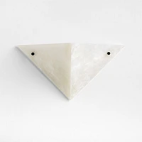 Onirique White Alabaster Wall Sconce Light by Athena Calderone