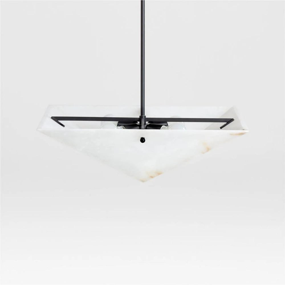 Onirique White Alabaster Pendant Light by Athena Calderone