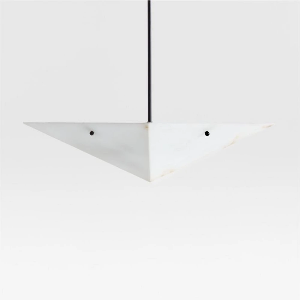 Onirique White Alabaster Pendant Light by Athena Calderone