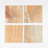 La Tranche Petit Marble Round Side Table by Athena Calderone
