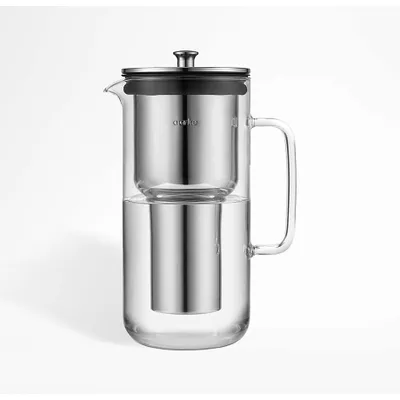 Aarke Purifier Glass Purifying Water Pitcher with Stainless Steel Filter