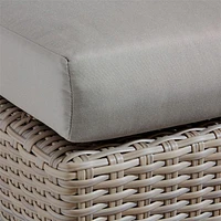 Abaco Grey Resin Wicker Outdoor Armless Chair with Graphite Sunbrella ® Cushion