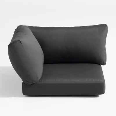 Abaco Charcoal Grey Sunbrella ® Outdoor Sectional Corner Chair Cushions