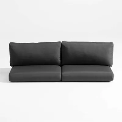 Abaco Charcoal Grey Sunbrella ® Outdoor Sectional Sofa Cushions