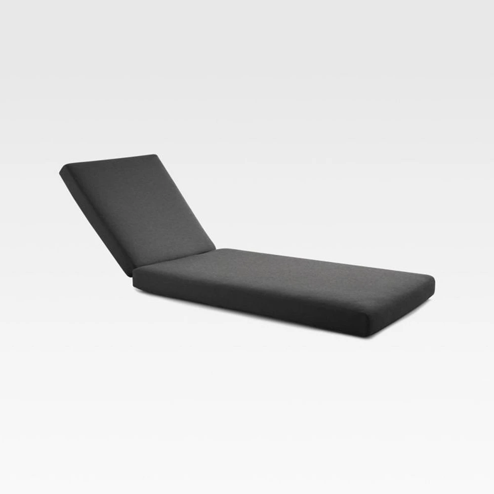 Abaco Charcoal Grey Sunbrella ® Outdoor Chaise Cushion