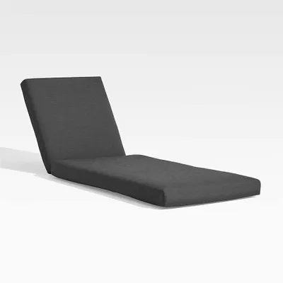 Abaco Charcoal Grey Sunbrella ® Outdoor Chaise Cushion