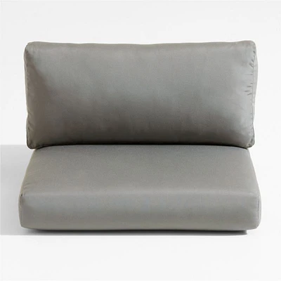 Abaco Graphite Grey Sunbrella ® Outdoor Left/Right-Arm Chair Cushions