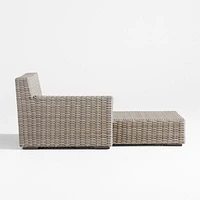 Abaco Resin Wicker Left-Arm Outdoor Chaise Lounge