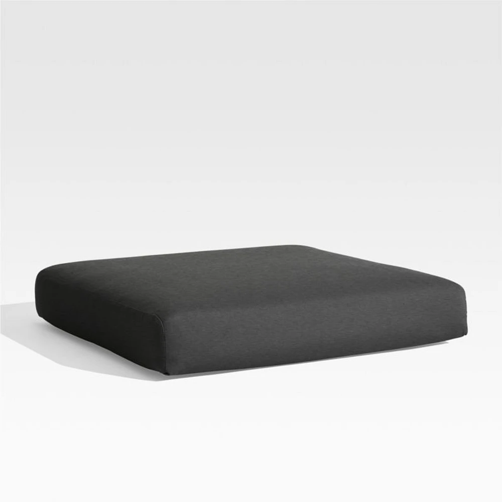 Abaco Charcoal Grey Sunbrella ® Outdoor Ottoman Cushion