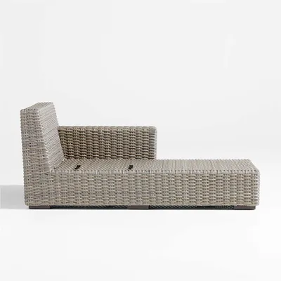 Abaco Resin Wicker Right-Arm Outdoor Chaise Lounge