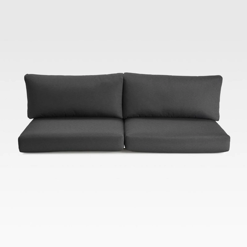 Abaco Charcoal Grey Sunbrella ® Outdoor Sofa Cushions