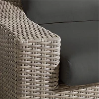Abaco Resin Wicker Outdoor Swivel Lounge Chair with Charcoal Grey Sunbrella ® Cushions