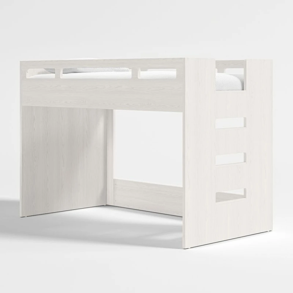 Abridged White Glaze Rolling Kids Full Bed