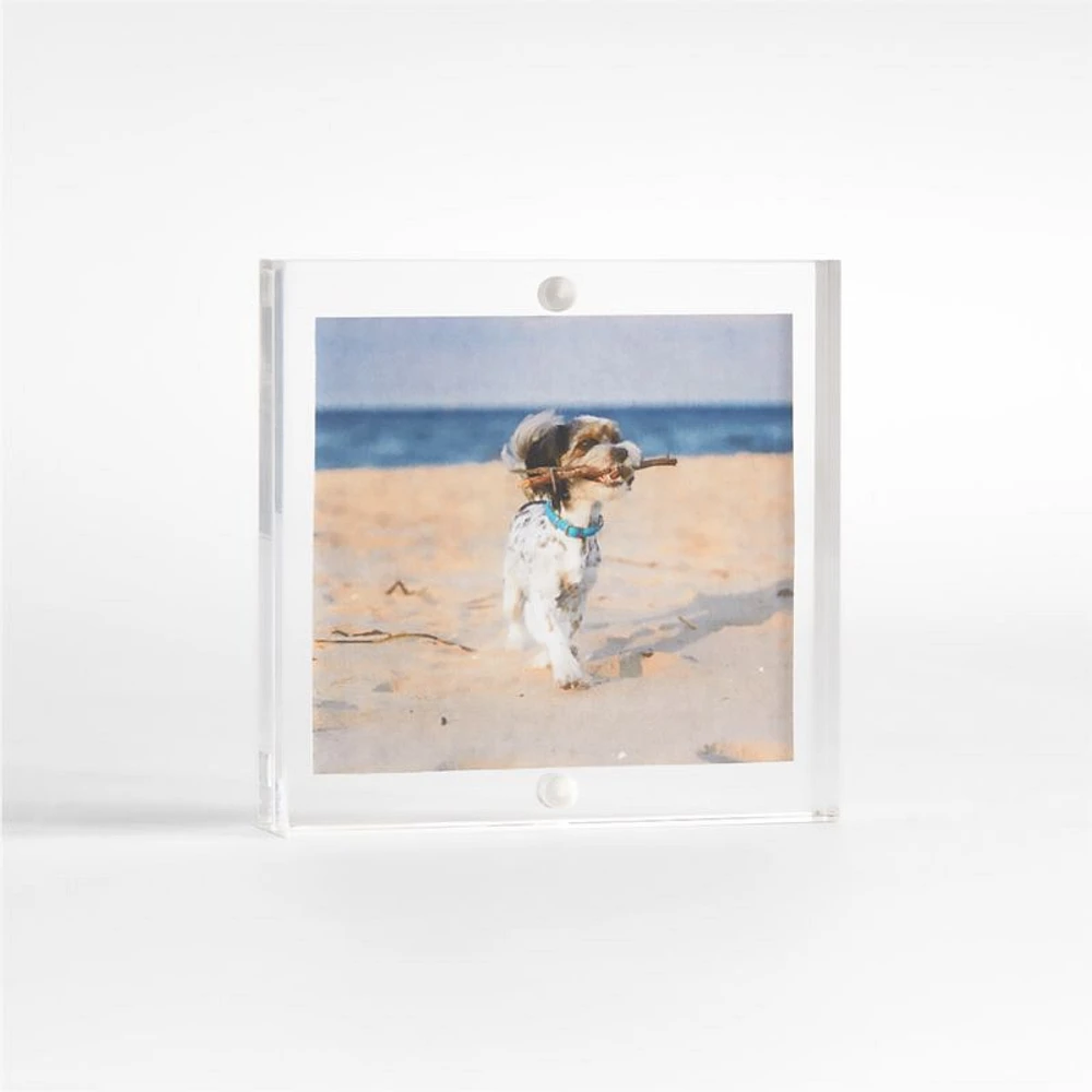 Acrylic 3x3 Block Tabletop Picture Frame