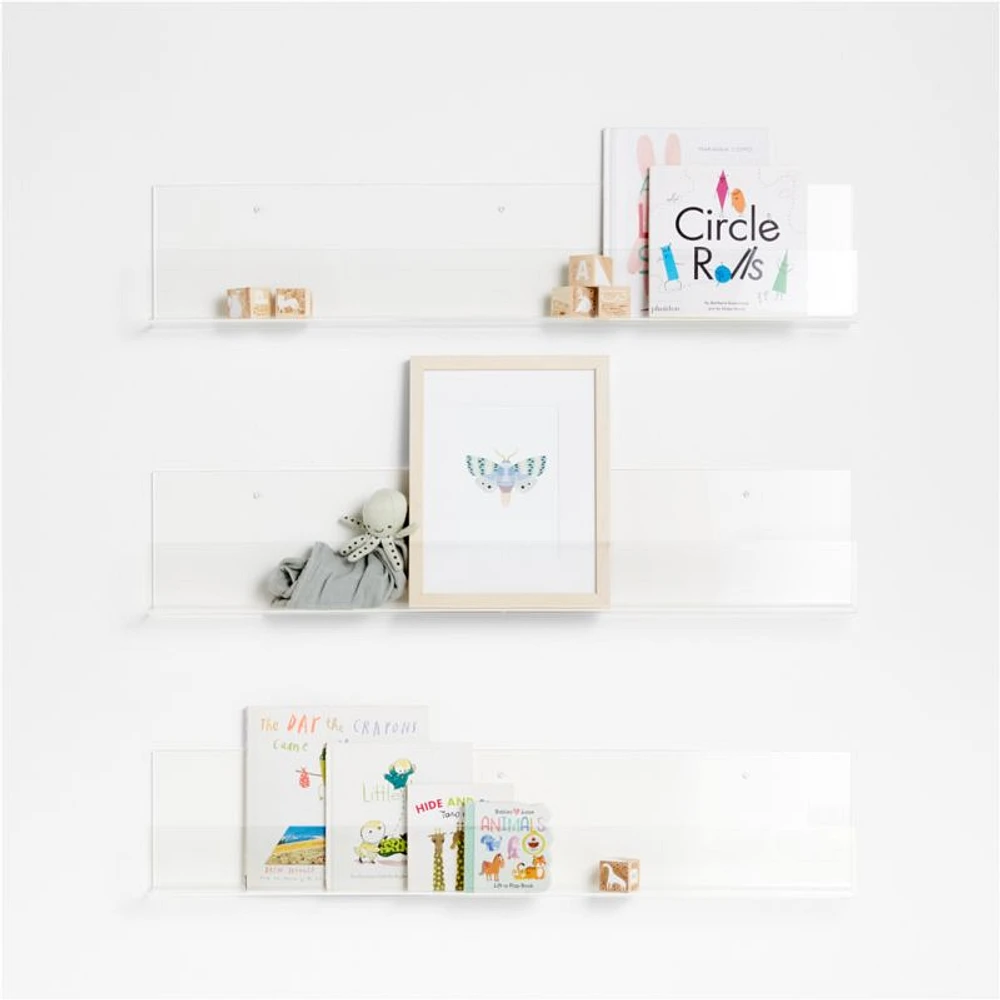 Now You See It Clear Acrylic Large Book Ledge