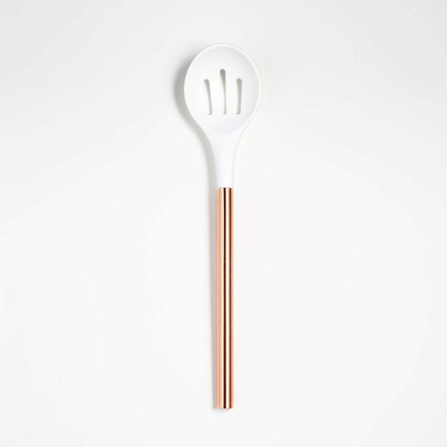 Beille Wheat Straw Beige Slotted Spoon Stainless Steel Handle