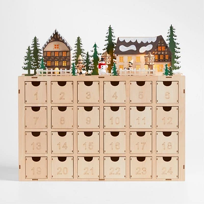 Wooden Village Holiday Advent Calendar