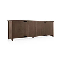 Ainsworth Cocoa 85" Storage Media Console with Glass/Wood Doors