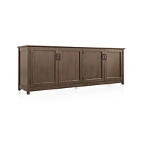 Ainsworth Cocoa 85" Storage Media Console with Glass/Wood Doors