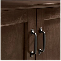 Ainsworth Cocoa 85" Storage Media Console with Glass/Wood Doors