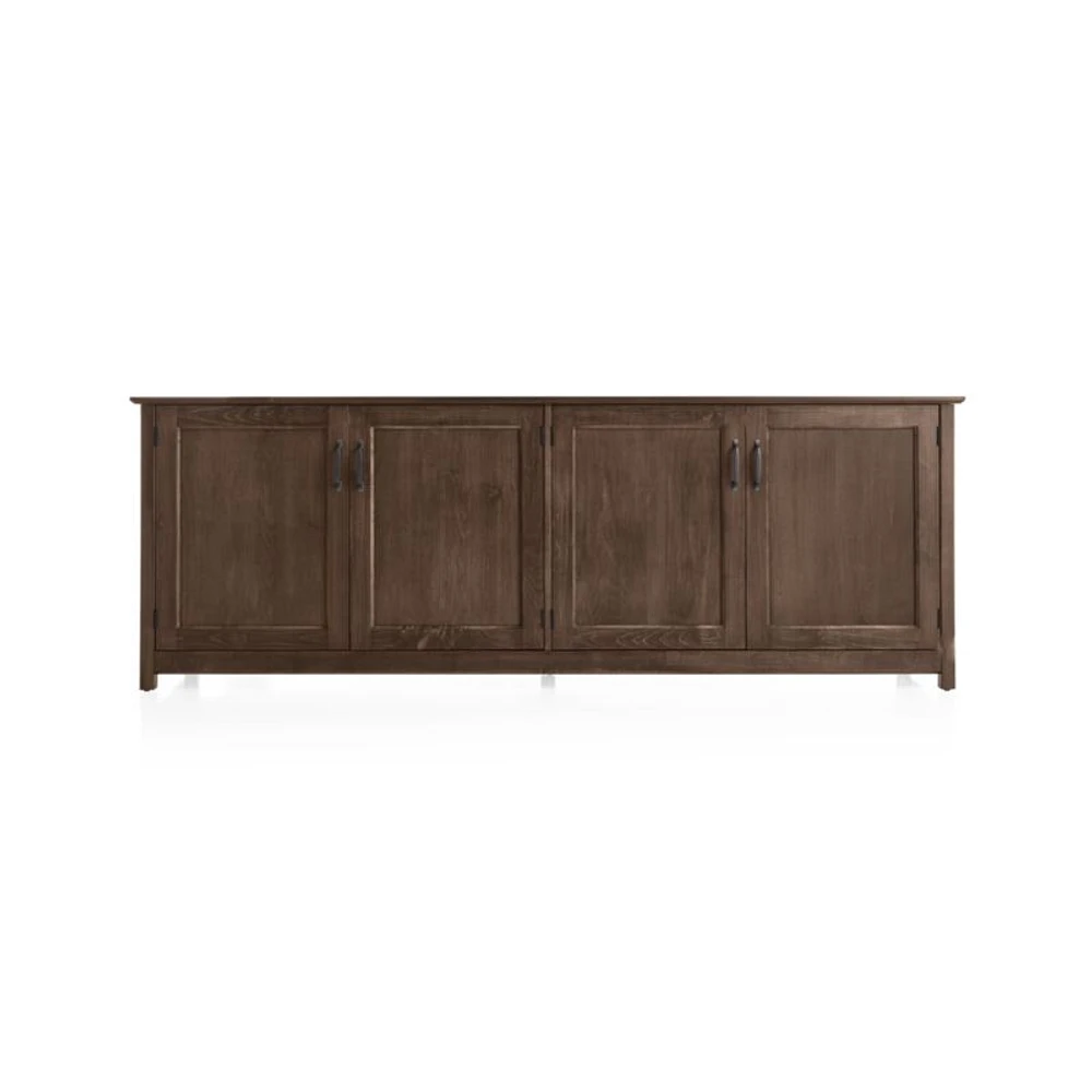 Ainsworth Cocoa 85" Storage Media Console with Glass/Wood Doors