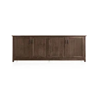 Ainsworth Cocoa 85" Storage Media Console with Glass/Wood Doors