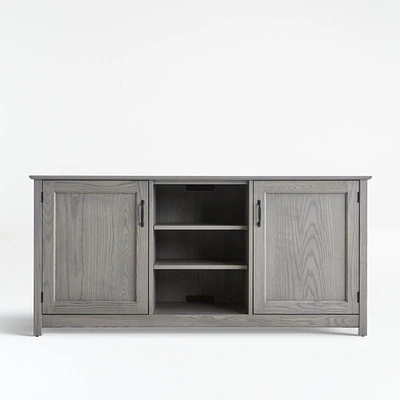 Ainsworth Dove 64" Storage Media Console with Glass/Wood Doors