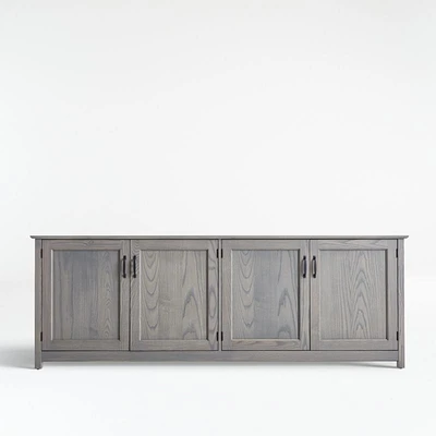 Ainsworth Dove 85" Storage Media Console with Glass/Wood Doors