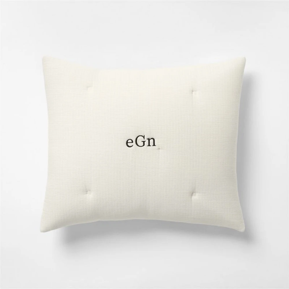 Organic Cotton Textured Natural Taupe Standard Bed Pillow Sham