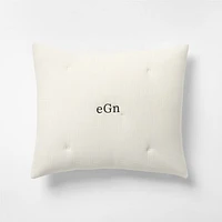 Organic Cotton Textured Natural Taupe Standard Bed Pillow Sham