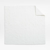 Aire Crinkle Cotton Linen Blend Cream Full/Queen Comforter