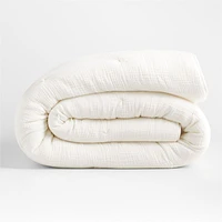 Aire Crinkle Cotton Linen Blend Cream Full/Queen Comforter