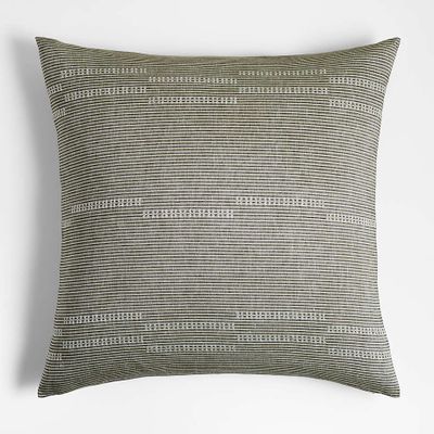 Airlie 30"x30" Sage Dobby Stripe Throw Pillow Cover