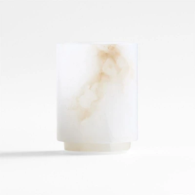 Alabaster Hurricane Pillar Candle Holder