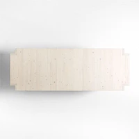Inyo 84" White Pine Wood Extendable Dining Table