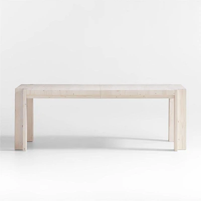 Inyo 84" White Pine Wood Extendable Dining Table