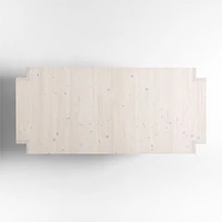 Inyo 84" White Pine Wood Extendable Dining Table