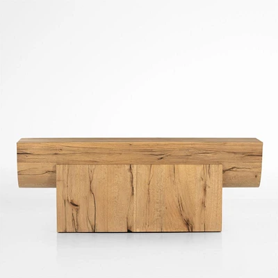 Albie 78.75" Rectangular Natural Oak Wood Console Table