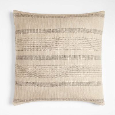 Alessio 23"x23" Striped Woven Throw Pillow Cover