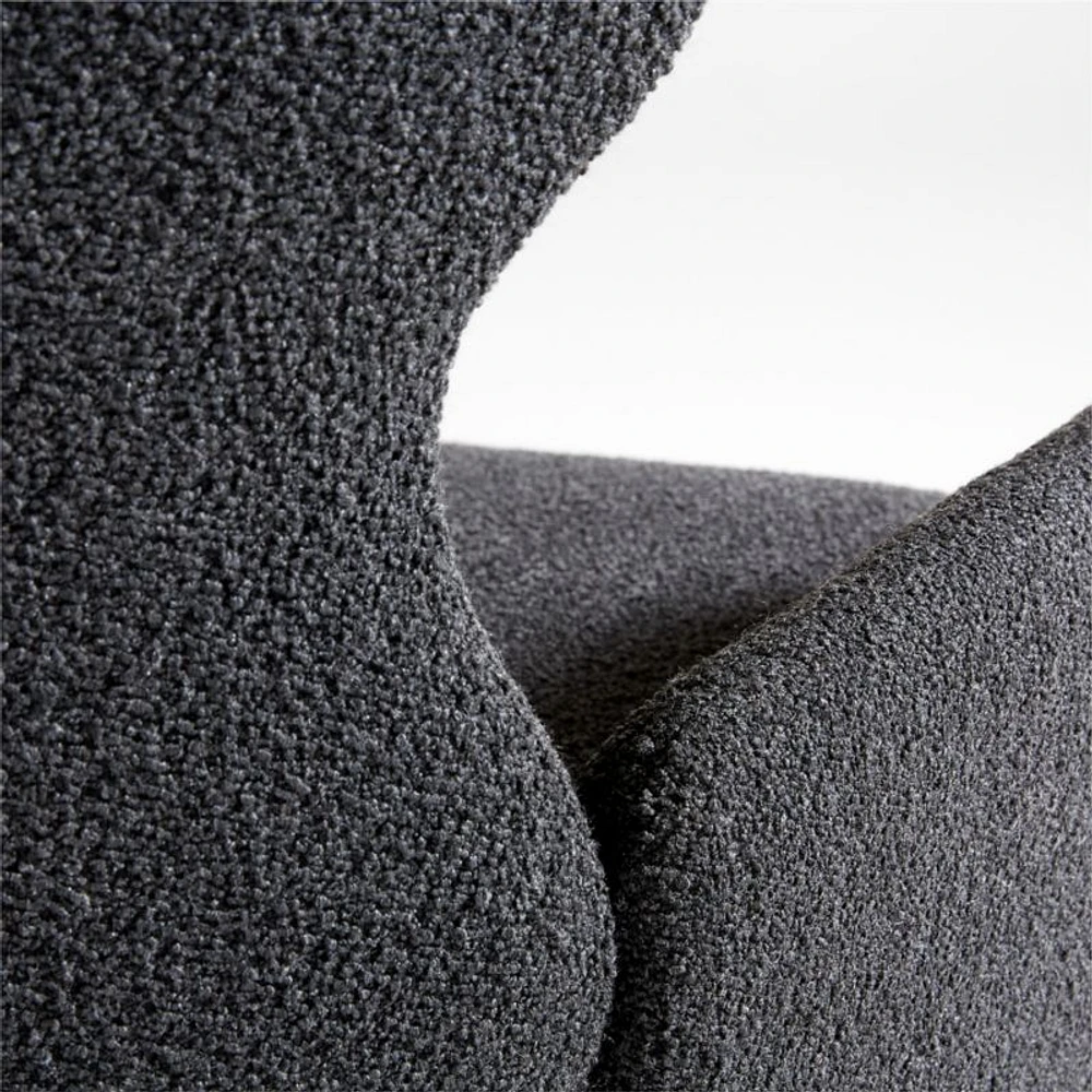 Alex Black Boucle Accent Chair