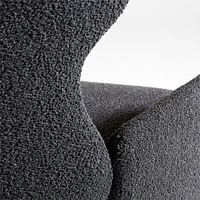 Alex Black Boucle Accent Chair