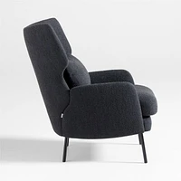 Alex Black Boucle Accent Chair