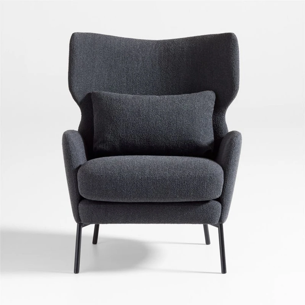 Alex Black Boucle Accent Chair