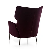 Alex Bordeaux Velvet Accent Chair